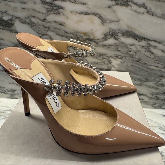 Jimmy Choo Bing 100 nude heels/mules, size 6.5 (EU 36.5) - Picture 5 of 10